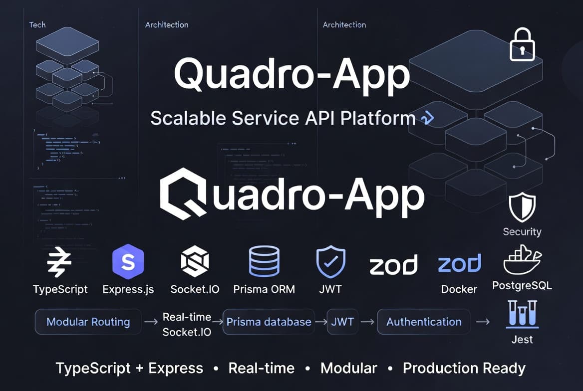Quadro — TypeScript, Express.js, Prisma, Socket.IO